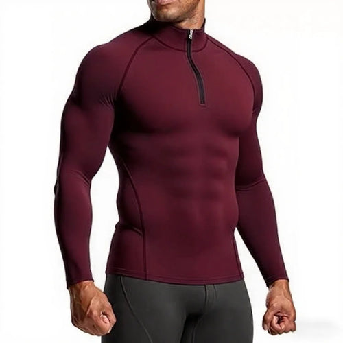 Men Sportswear Fitness Shirts Slim Long sleeve Gym T-shirt Running Top