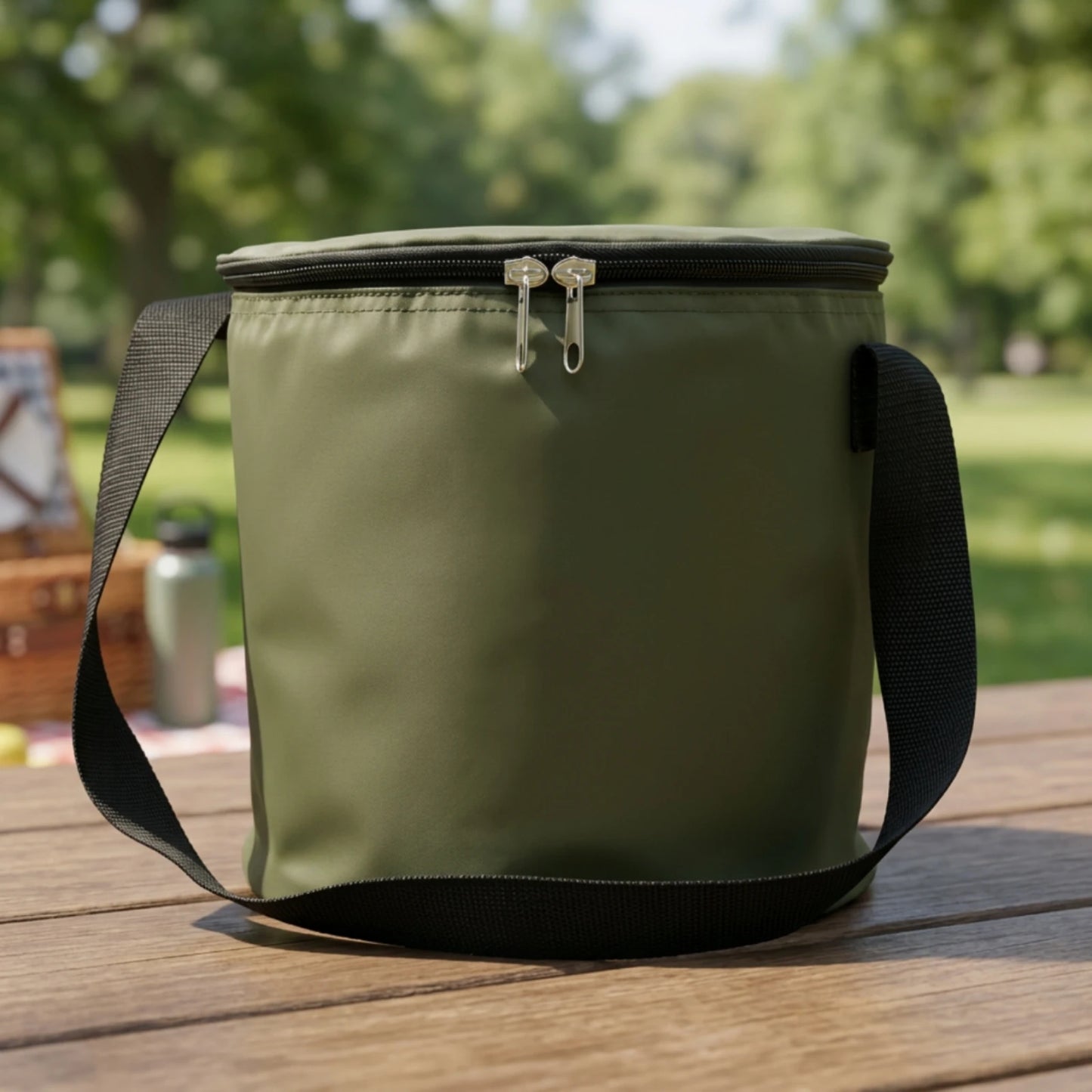 Sports Storage Bag with Shoulder Strap Multipurpose Cylindrical Gear Bag with Zipper Lightweight Multifunctional for Athletes