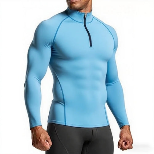 Men Sportswear Fitness Shirts Slim Long sleeve Gym T-shirt Running Top