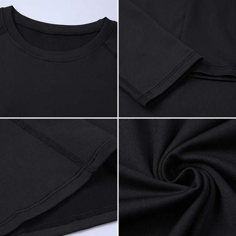 Compression Running Top Men Long Sleeve Shirt For Male Gym Clothing