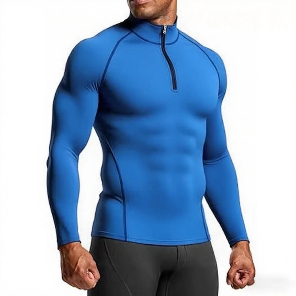 Men Sportswear Fitness Shirts Slim Long sleeve Gym T-shirt Running Top