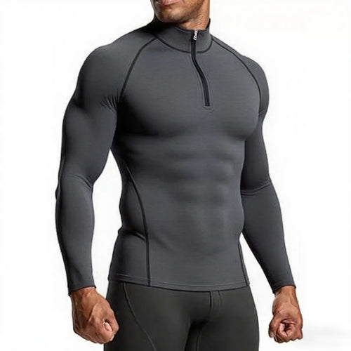 Men Sportswear Fitness Shirts Slim Long sleeve Gym T-shirt Running Top
