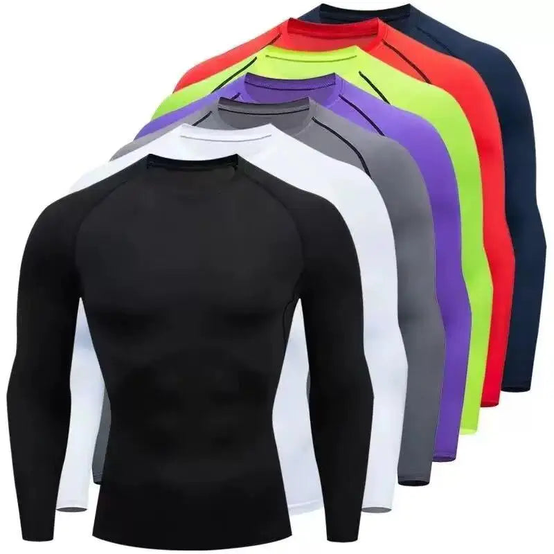 Compression Running Top Men Long Sleeve Shirt For Male Gym Clothing