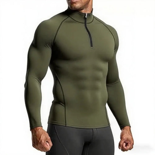 Men Sportswear Fitness Shirts Slim Long sleeve Gym T-shirt Running Top