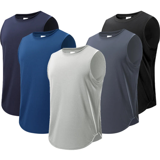 Summer Men's Gym Tank Top Fitness Training Clothing Quick-drying Loose Bodybuilding Sleeveless Shirt Men Basketball Vest Clothes